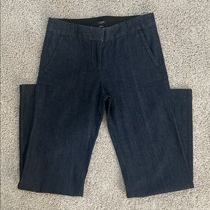 J. Crew Women's Dark Blue wide Leg trouser Jeans